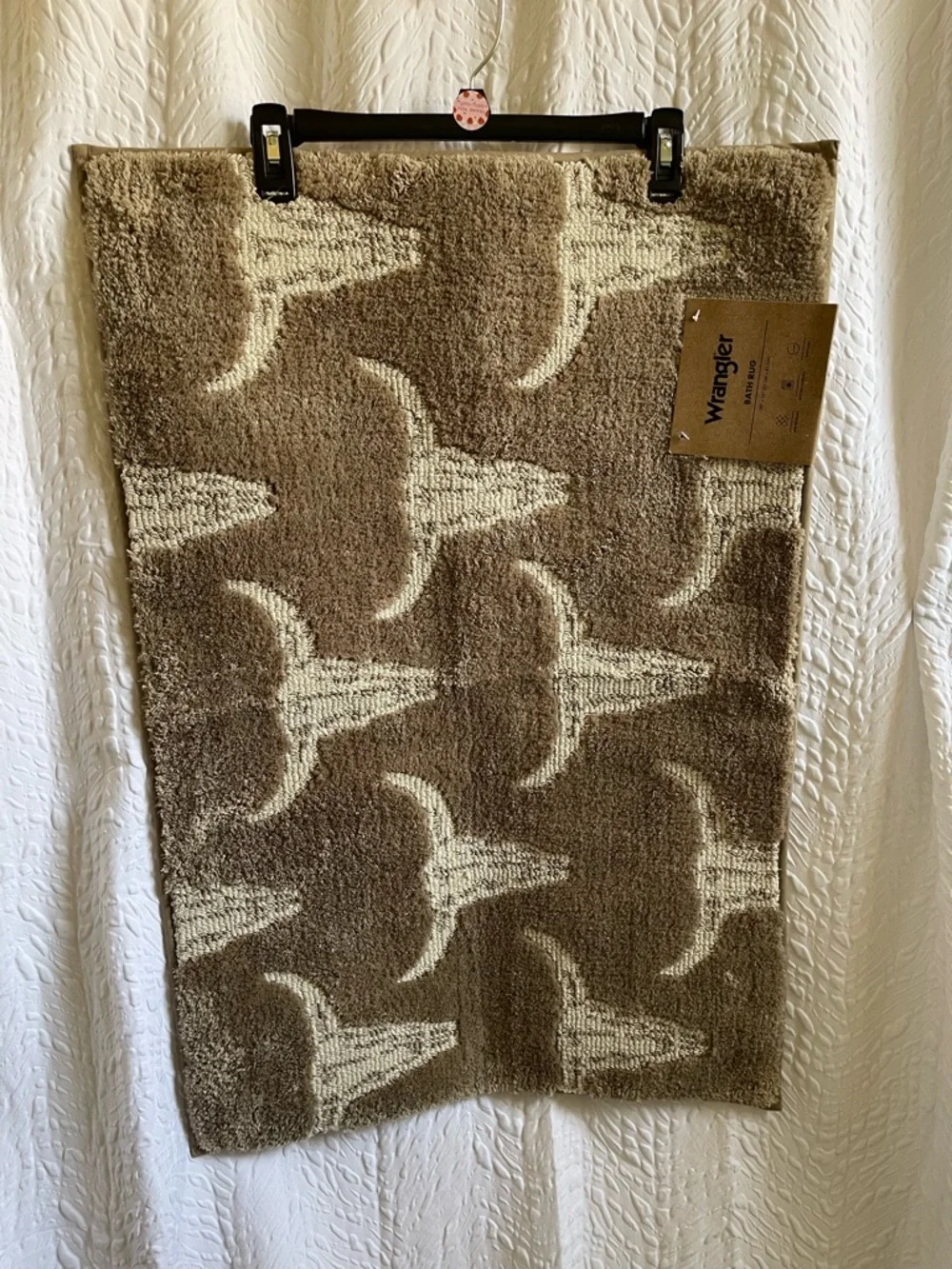 Wrangler Light Brown STEER Bathroom Rug Mat 20” x 31” - NWT **